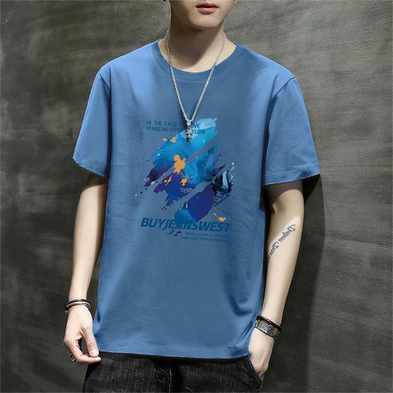 男士短袖t恤2024新款夏季潮流韩版宽松打底衫衣服体恤大码青少年详情6