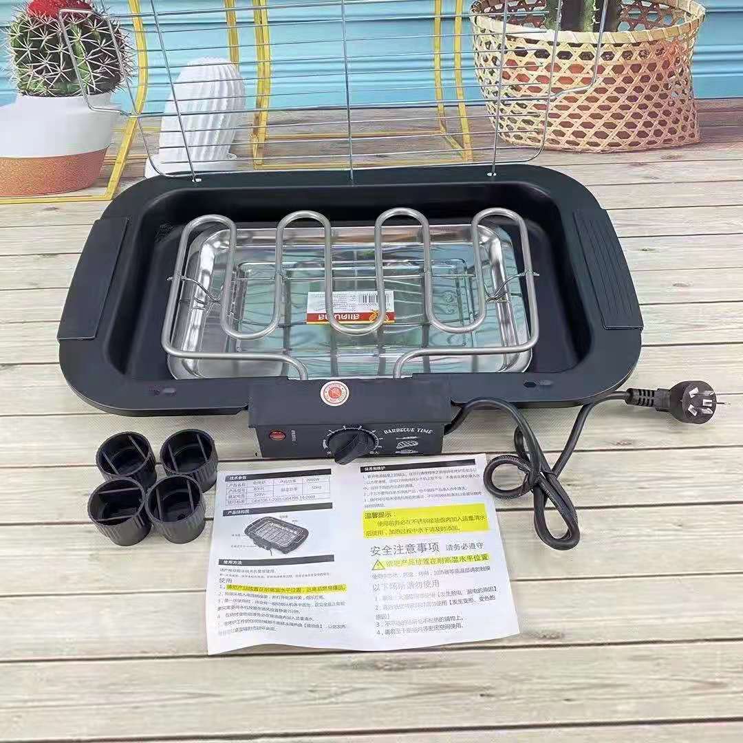 Electric barbecue grill, portable barbecue grill for home and outdoor use pic 4