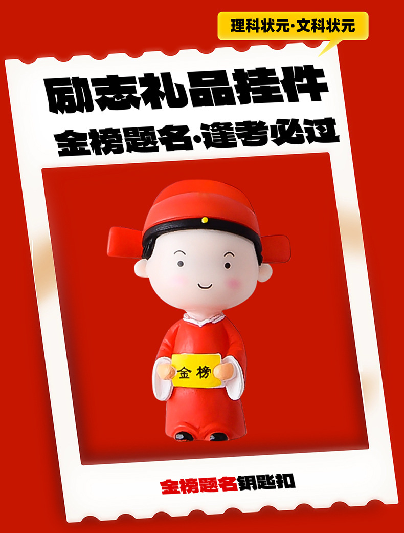 金榜题名钥匙扣挂件考试顺利寓意美好汽车挂饰中高考祈福礼品礼物详情2