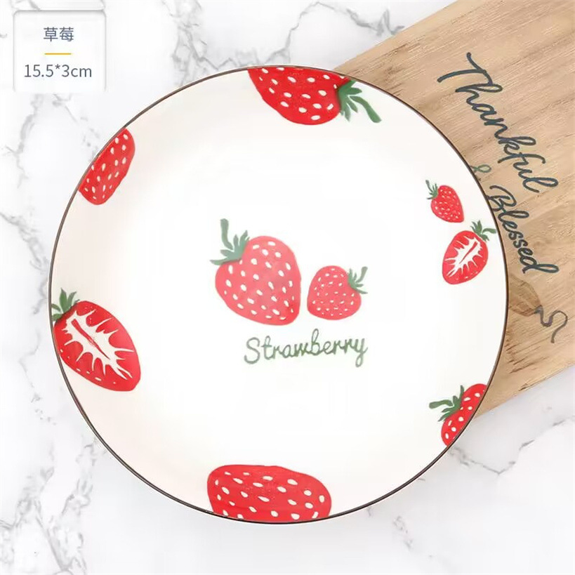 6.25-inch ceramic plates, first-grade round plates, ceramic fruit plates, bowls, plates, rice plates, tableware, vegetable basins, Yiwu products pic 47