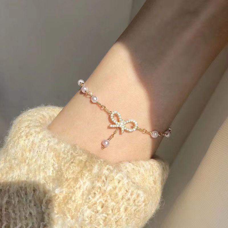 A sweet, simple and versatile Korean bow bracelet with a unique design. A student best friend on Instagram pic 5