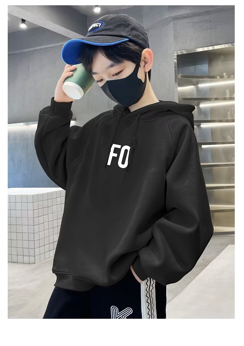 童装男童卫衣春秋款2023新款儿童连帽上衣中大童衣服潮牌韩版卫衣详情12
