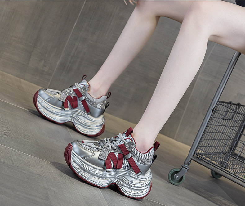 厚底网红时尚老爹鞋女2025新款休闲百搭内增高轻便小个子运动潮鞋详情32