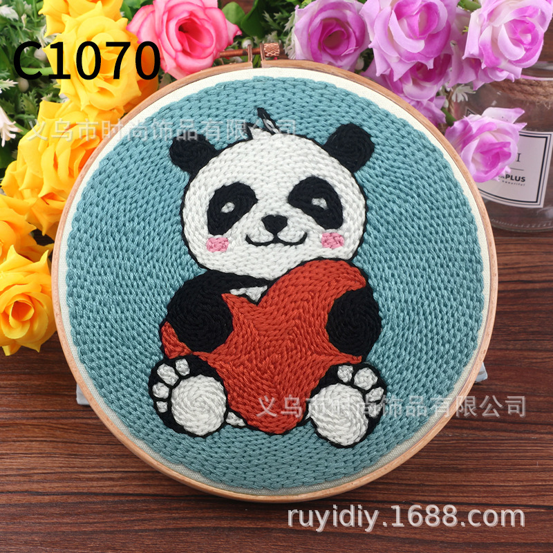 Wholesale of ready-made and stress-relieving DIY handmade material packaging accessories with cute panda pictures pic 5