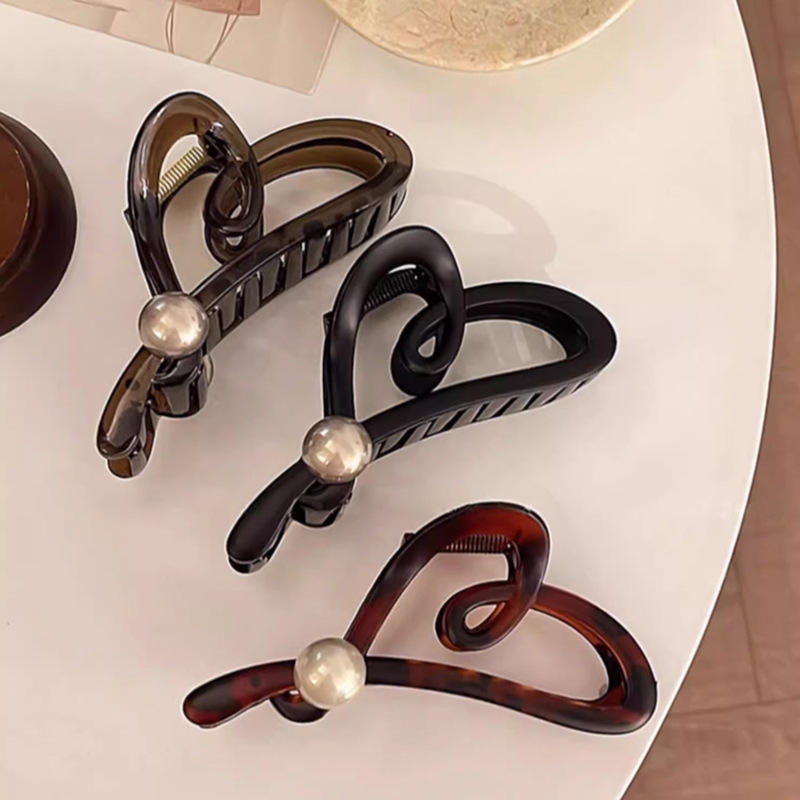 银色金属发夹后脑勺发量多大号盘发抓夹高级感鲨鱼夹韩国头发饰女详情11