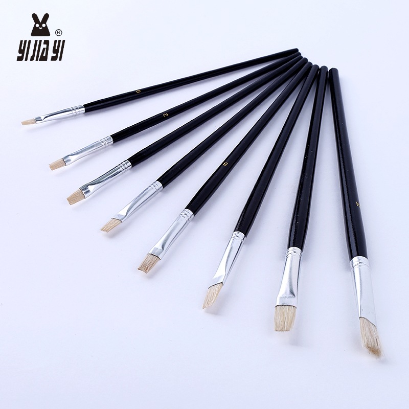 Wholesale of new round head wooden pen handle oil painting watercolor pencil and watercolor pen art teaching brushes from the manufacturer of foreign trade Korean version pic 5