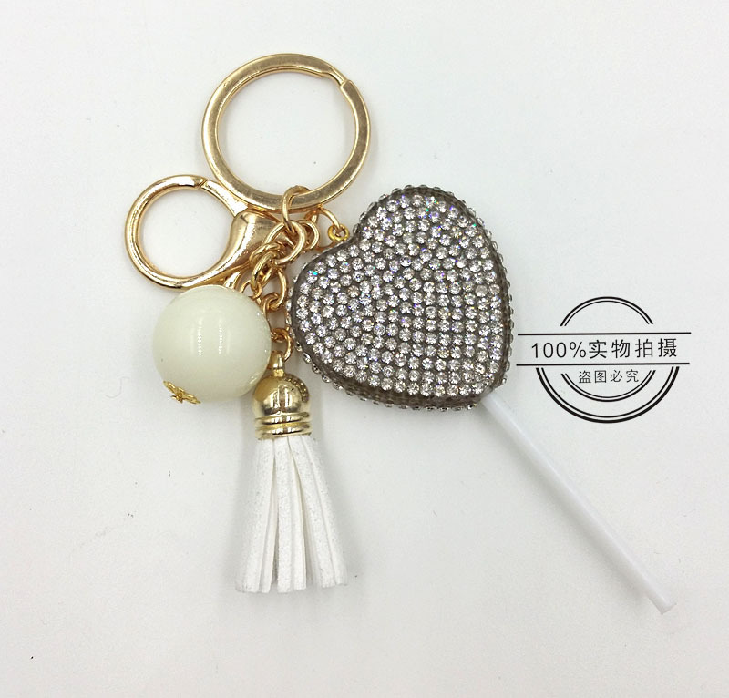 满钻爱心 满钻心形棒棒糖 爱心糖果饰品 爱心棒棒糖详情6