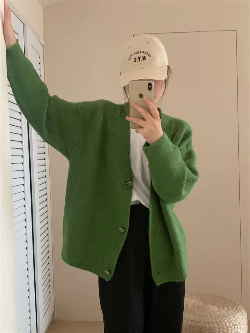 V领短款显瘦针织开衫女外搭2023秋季新款女装气质毛衣外套上衣女详情27