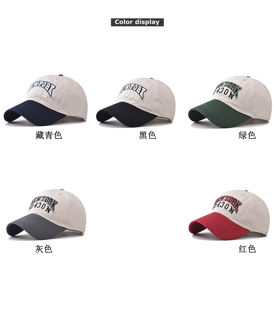 跨境新款棉大绣花NEW YORK棒球帽男女士个性鸭舌帽格子时尚帽子详情25