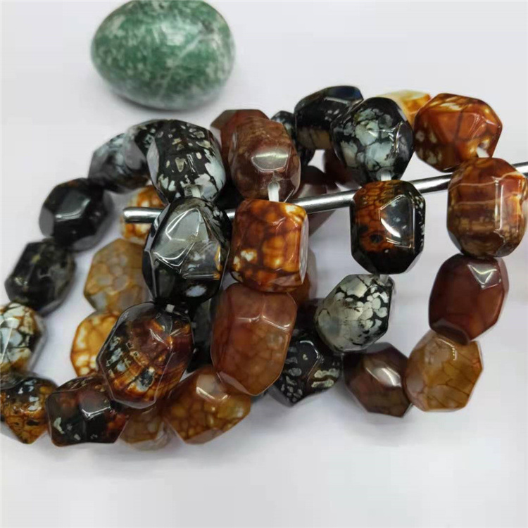 Guangshun Jewelry Wholesale of natural stone volcanic Agate bracelets, Factory direct sales of irregularly cut agate bracelets pic 1