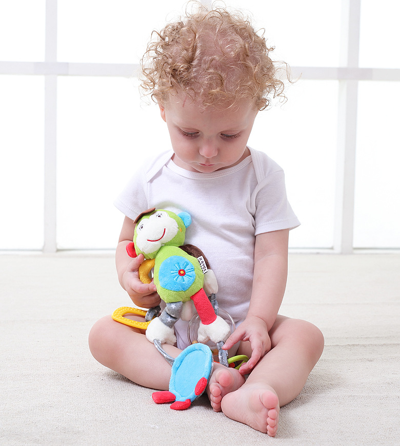 JJOVCE Baby Intelligence Soothing Doll, multi-functional animal bed bell, bed hanger, stroller hanger, baby cloth toy doll pic 7