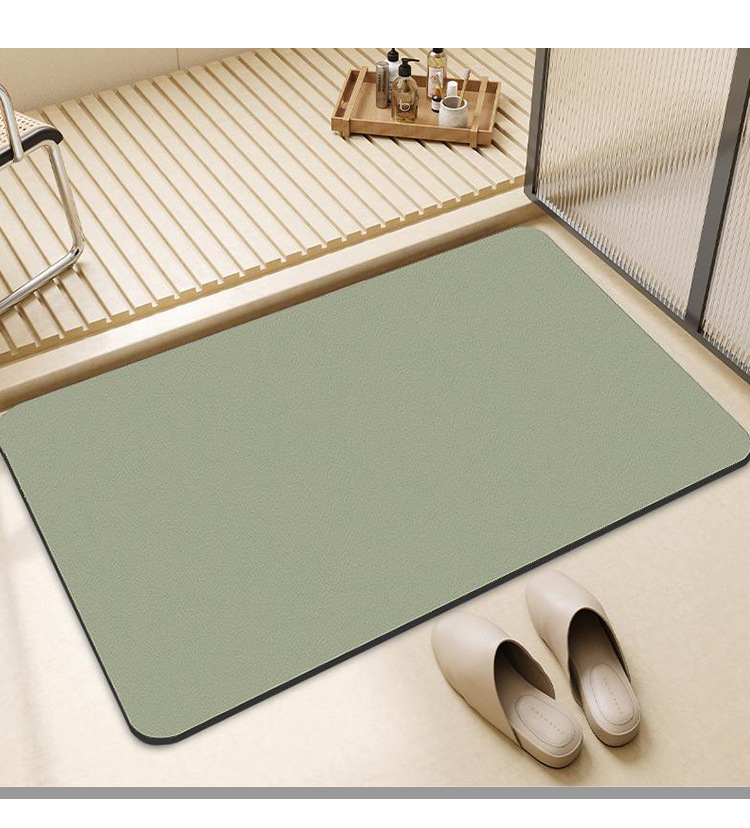 批发纯色硅藻泥地垫家用卫生间门垫浴室速干防滑吸水脚垫可裁剪详情12