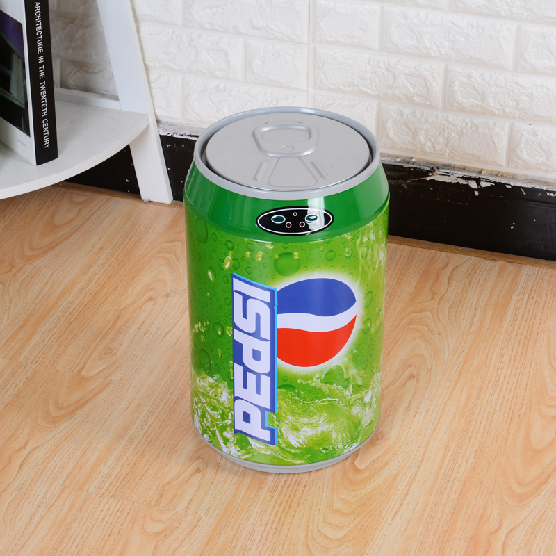 Home stainless steel trash can, creative round cola can, living room storage bucket, sensor-activated electronic trash can pic 12