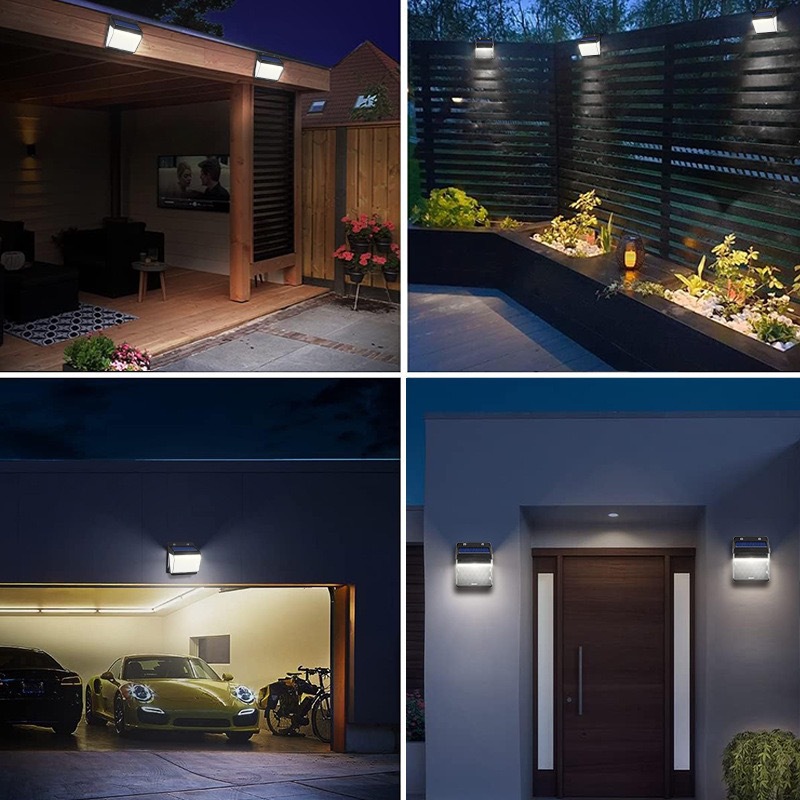 Solar 6-LED semi-circular fence light, outdoor light and shadow night light, black and white wall lamp, water drop staircase step light pic 41