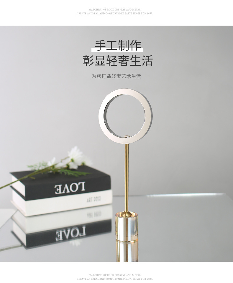 Crystal handicrafts, Nordic light luxury creative home living room entrance hall office desk soft decoration ornaments pic 23