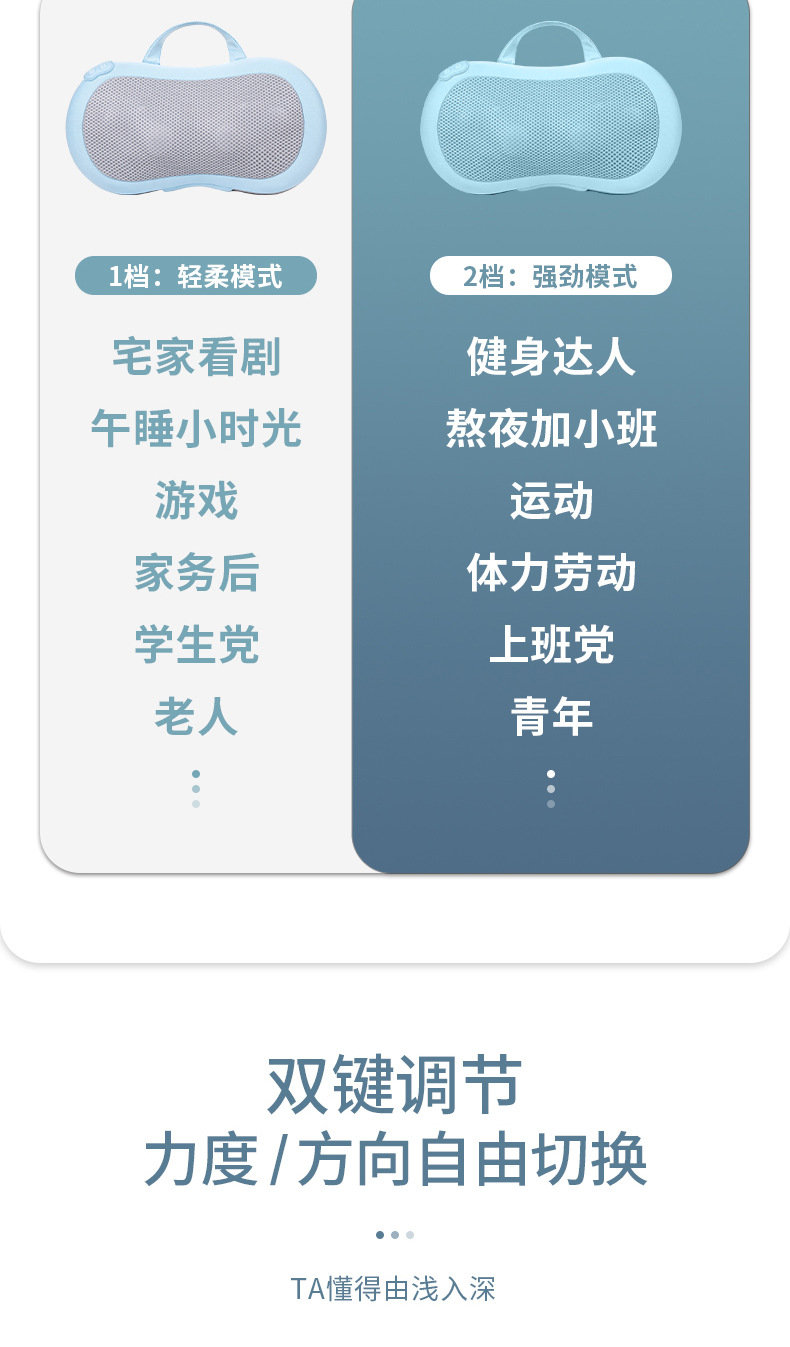 Portable and portable neck massage device, car charging, multi-functional heating for neck, shoulder and neck, home cervical massage pillow pic 18