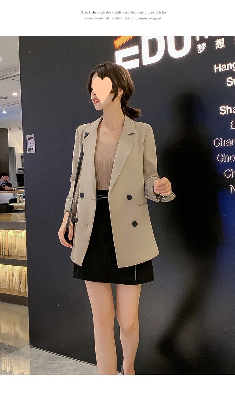 2022年秋小西装外套女韩版英伦风网红显瘦西服套装女士气详情11