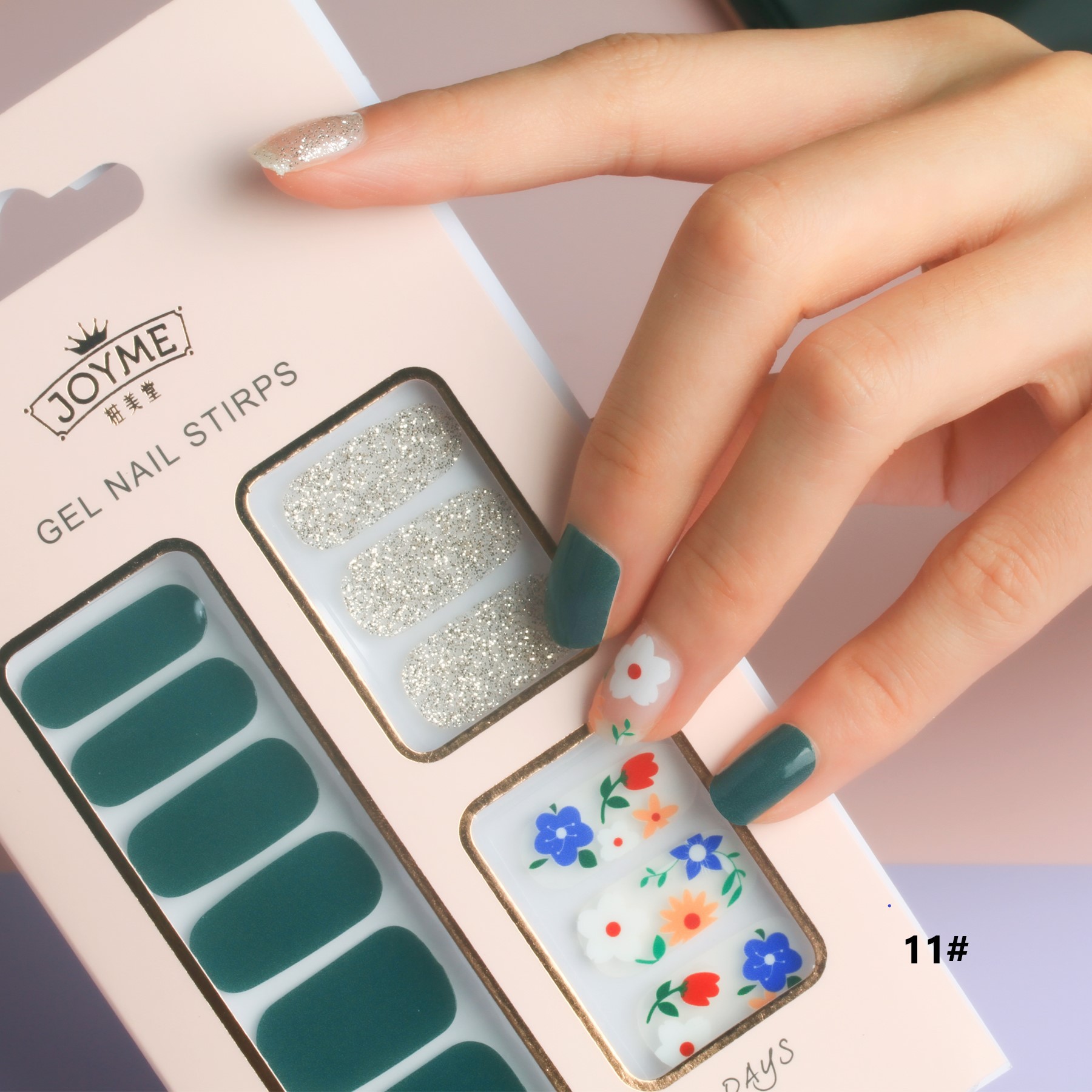 Custom-made 12-piece box set of waterproof nail stickers that are popular among Internet celebrities pic 23