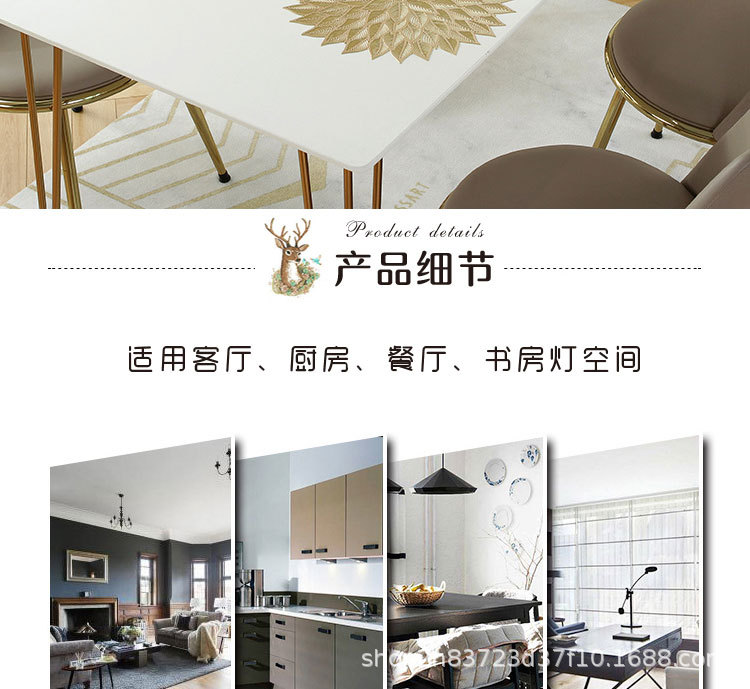 简约轻奢餐垫pvc圆形防水防烫隔热餐桌垫酒店餐厅装饰垫详情2