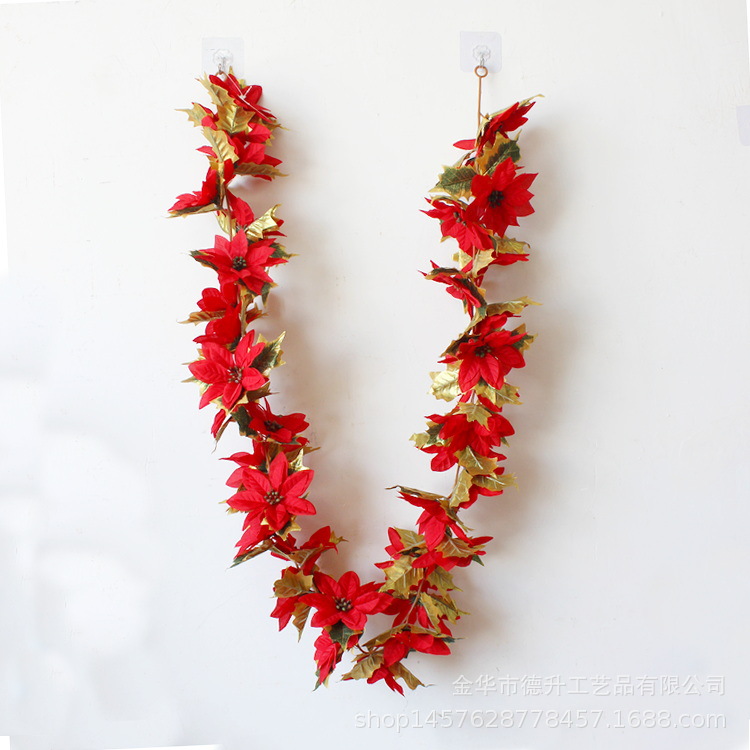 Desheng Factory supplies hotel and shopping mall scene decoration, Christmas hanging ornaments, decorative items, red fruits, Christmas flowers and rattan DIY pic 2