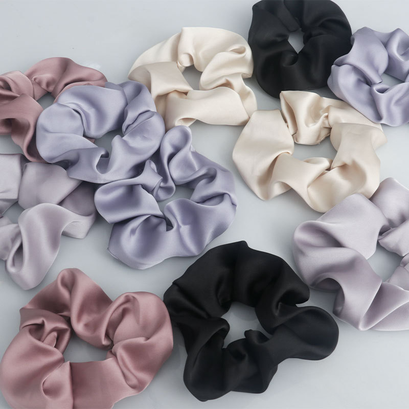 法式缎面猪大肠发圈ins韩系网红真丝女简约复古肥肠头绳可爱日系详情7