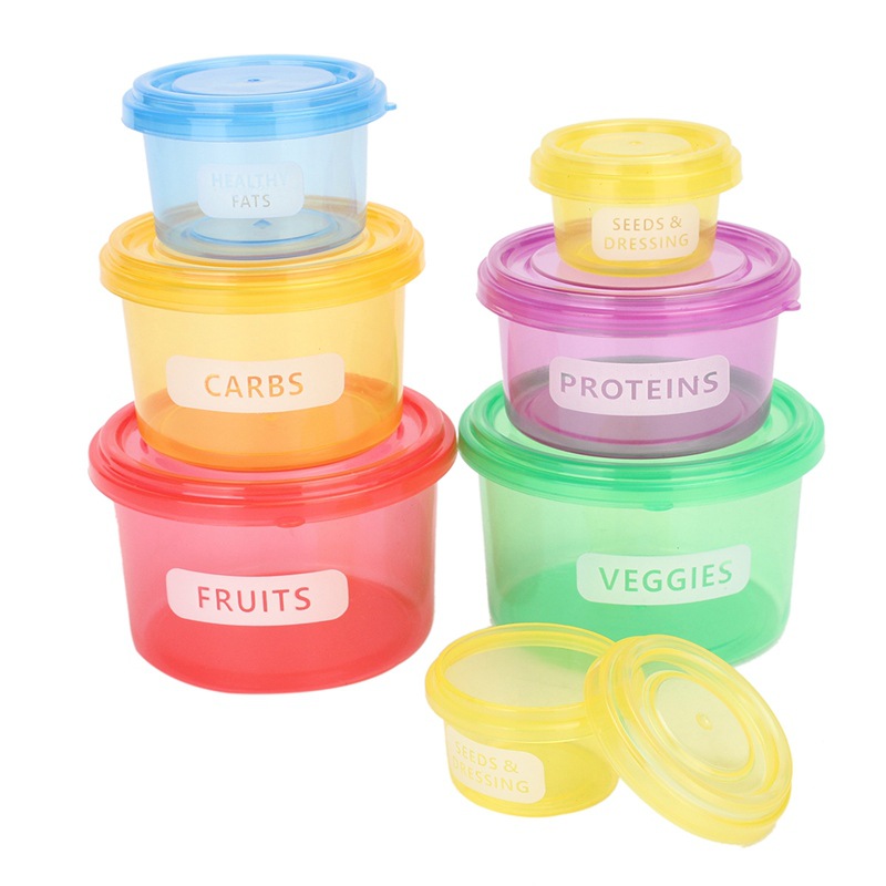 Creative Perfect Portions 7-piece set portable outdoor lunch box diet control lunch box pic 4