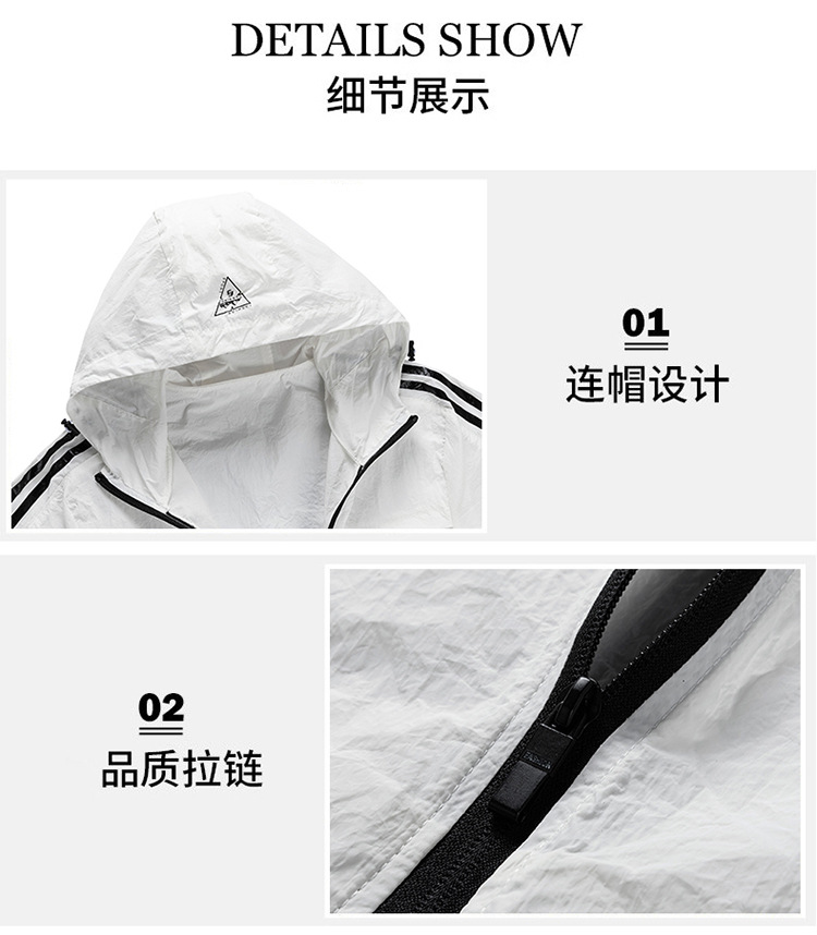 Sun protection clothing for men, ice silk trendy, ultra-thin, breathable, summer sports, UV protection, large-sized coat, skin care clothing for men, jacket for men pic 12