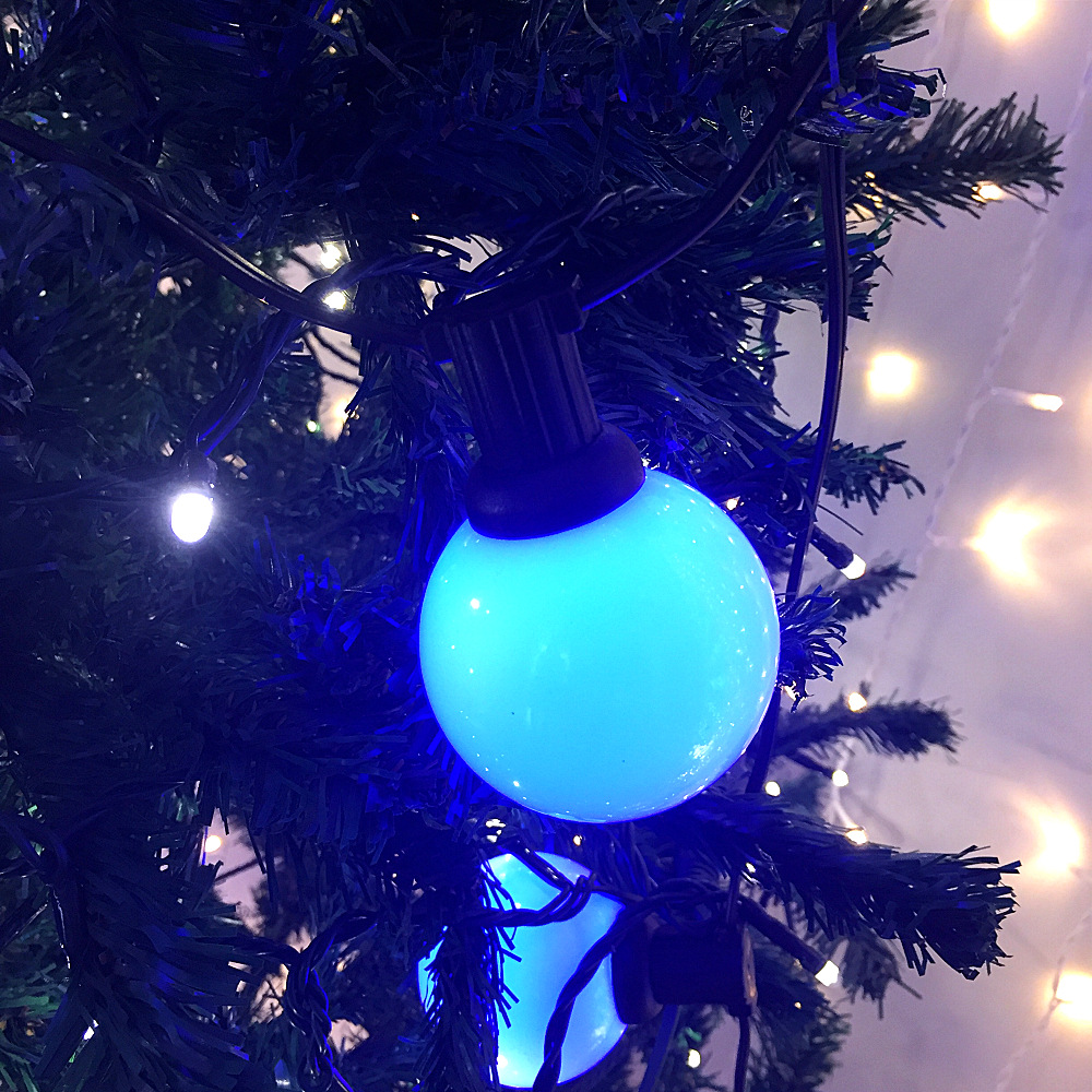Venta directa de fábrica led colored lights string al aire libre RGB big ball lights string decorative wedding holiday lights string christmas lights pic 3