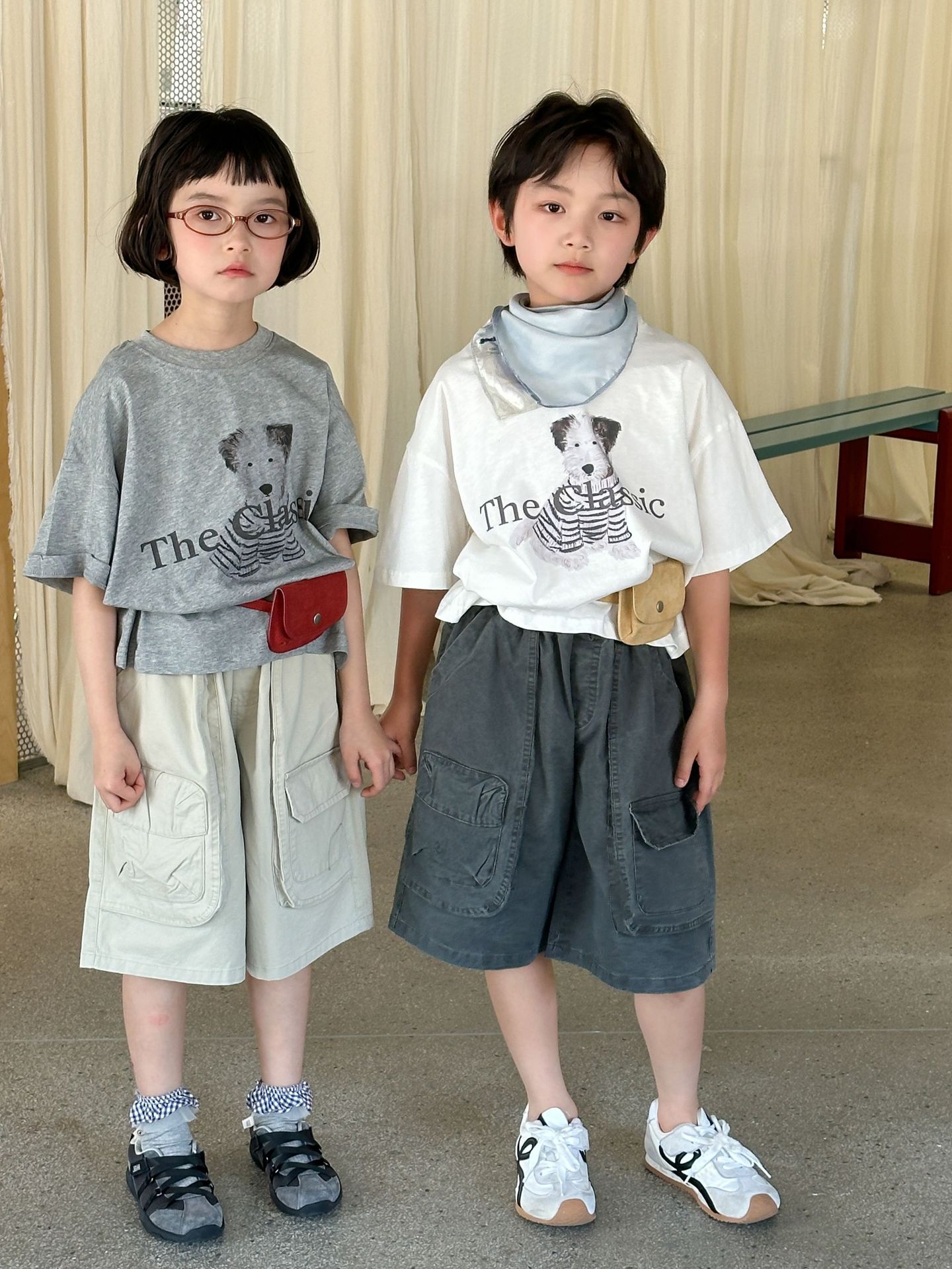 韩国童装短袖25夏季新款儿童可爱狗狗印花t恤男女童休闲百搭上衣详情3