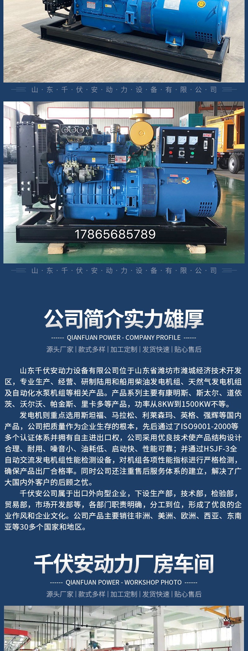 50kw潍坊发电机组 50千瓦商用柴油发电机组 小型应急备用发电机组详情5