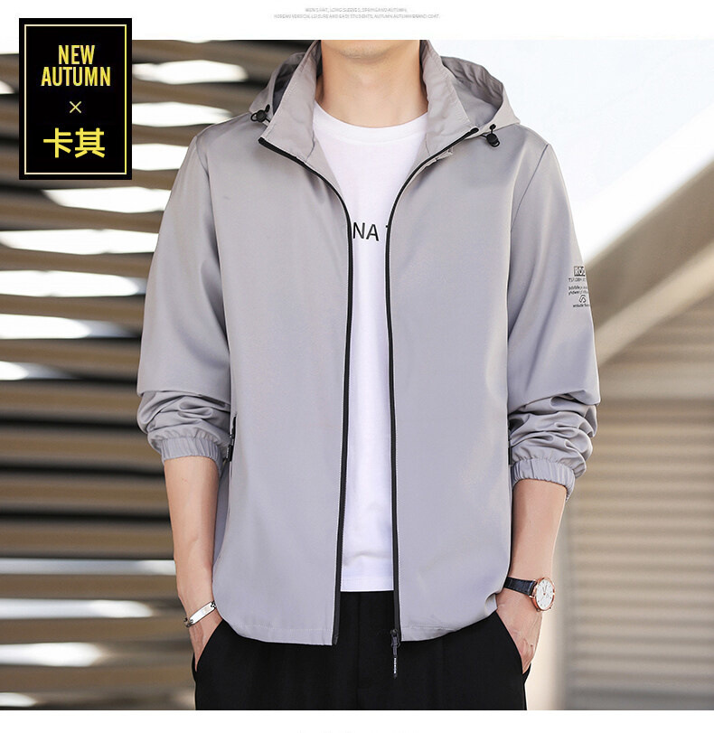 Chaqueta con capucha hombre otoño invierno 2022 casual juventud con capucha carga hombre ropa de trabajo cuello de pie hombre abrigos pic 10