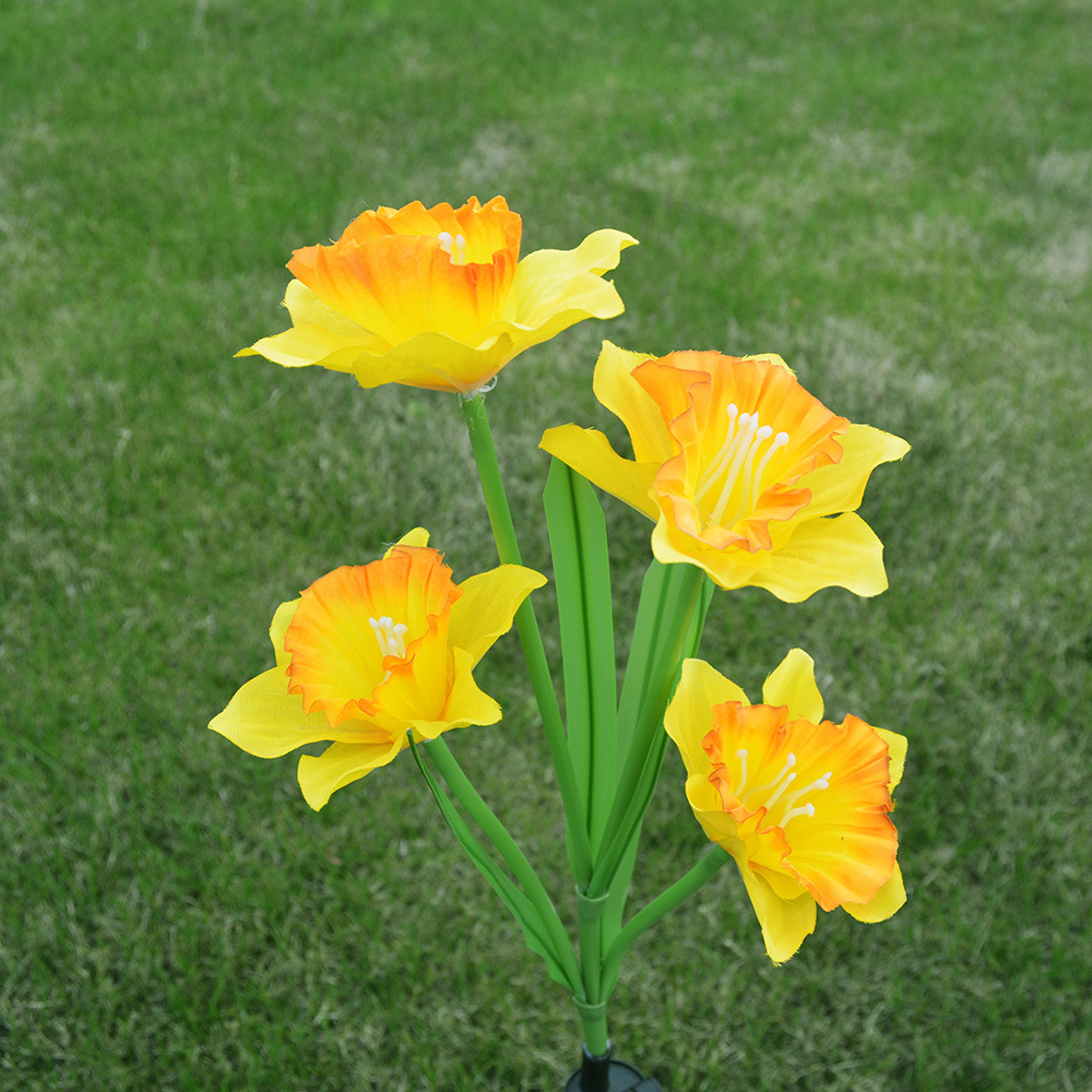 新款户外庭院花园装饰仿真花LED地插灯草坪插地灯太阳能水仙花灯详情11