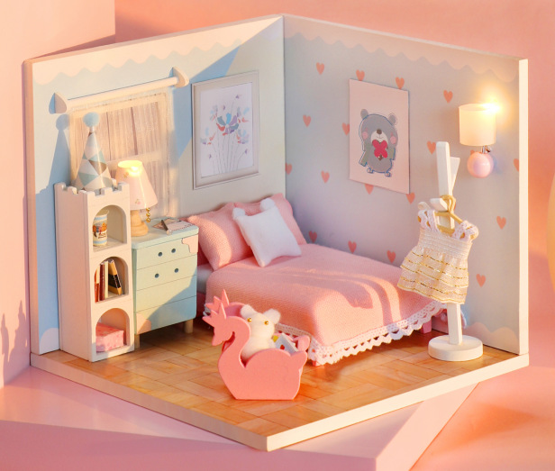 diy mini handmade house model, puzzle, birthday gift, toy pic 3