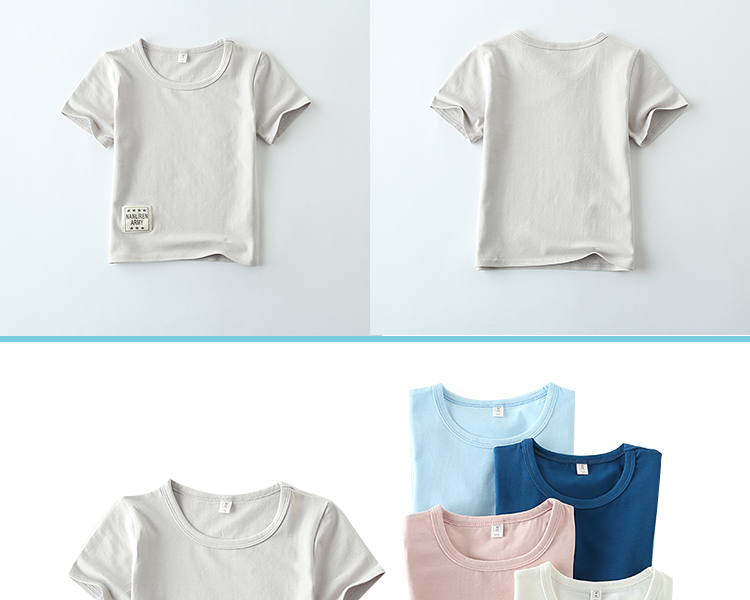 A类儿童短袖t恤纯棉半袖女童t恤男童短袖童装日系打底短袖乖纯潮详情19