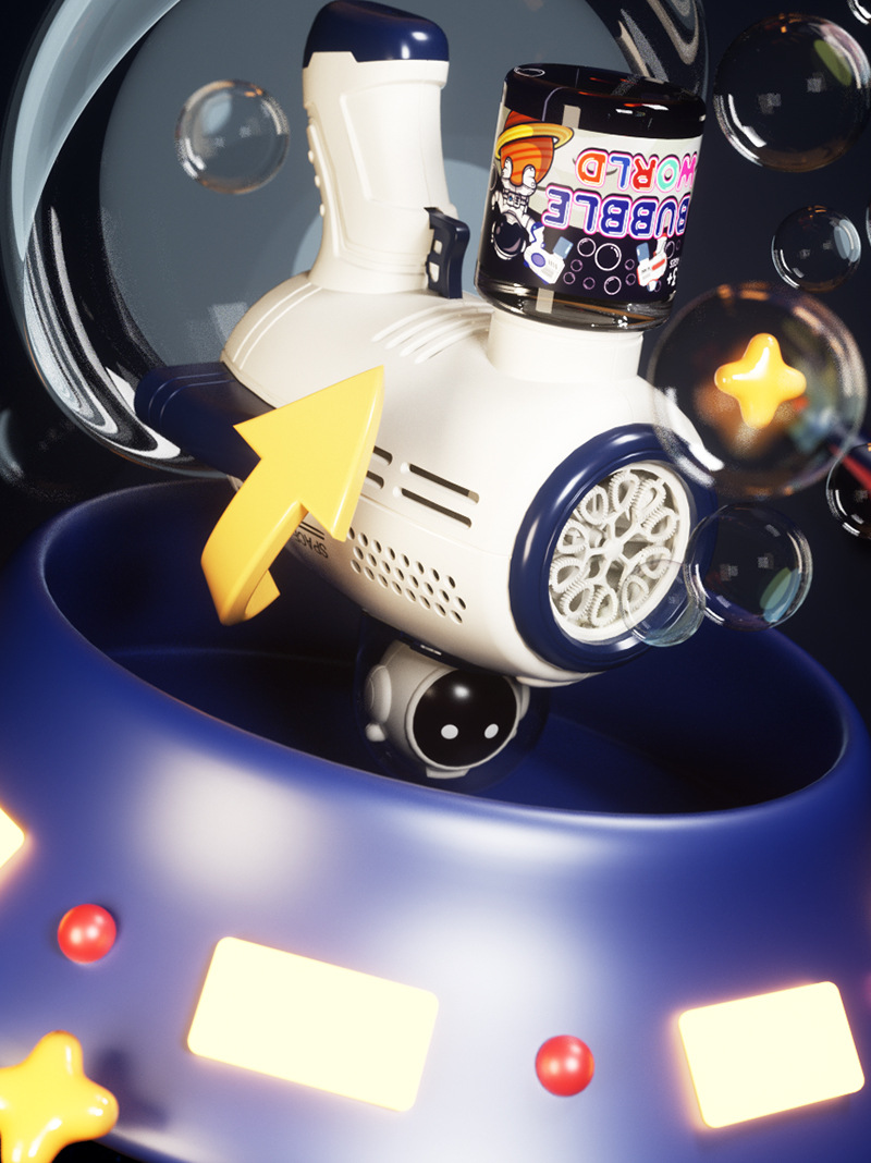 地摊批发泡泡机太空宇航员全自动加特林电动吹泡泡枪手持儿童玩具详情7