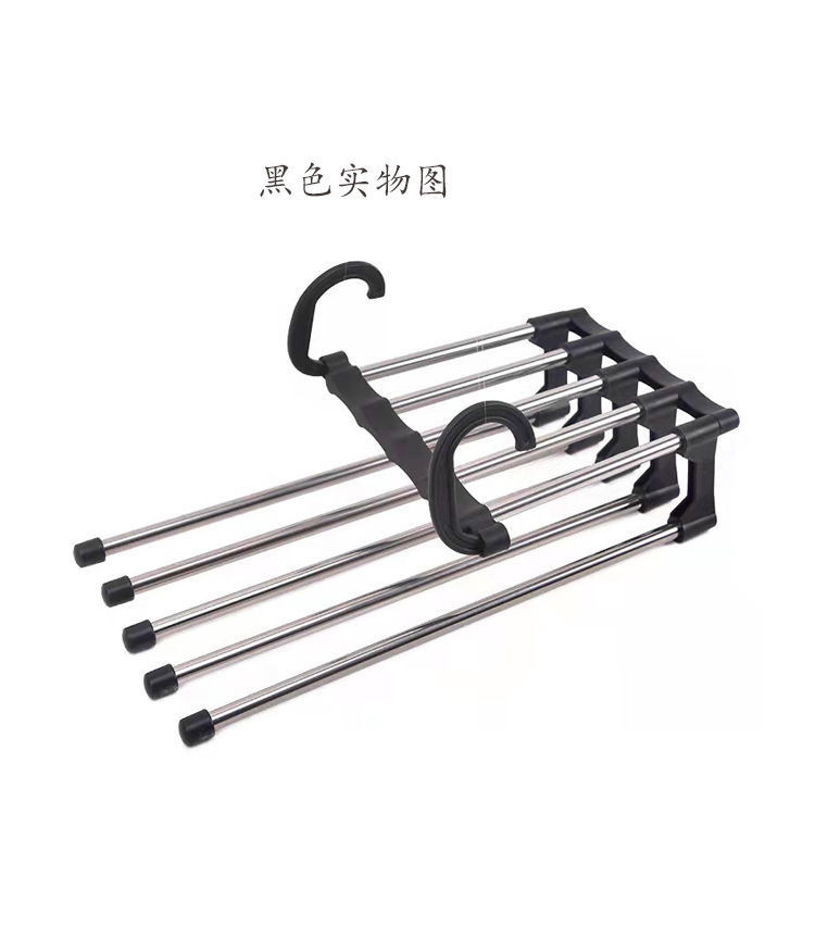 折叠裤架家用多功能裤子收纳神器无痕防滑裤夹衣柜挂裤子专用衣架详情8