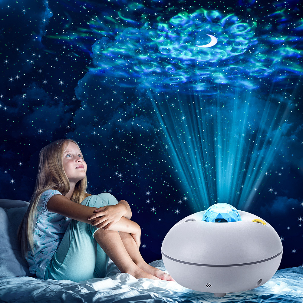 New music projection starry sky light, LED water ripple starry sky light, cross-border laser full sky star projection light, ambient night light pic 6