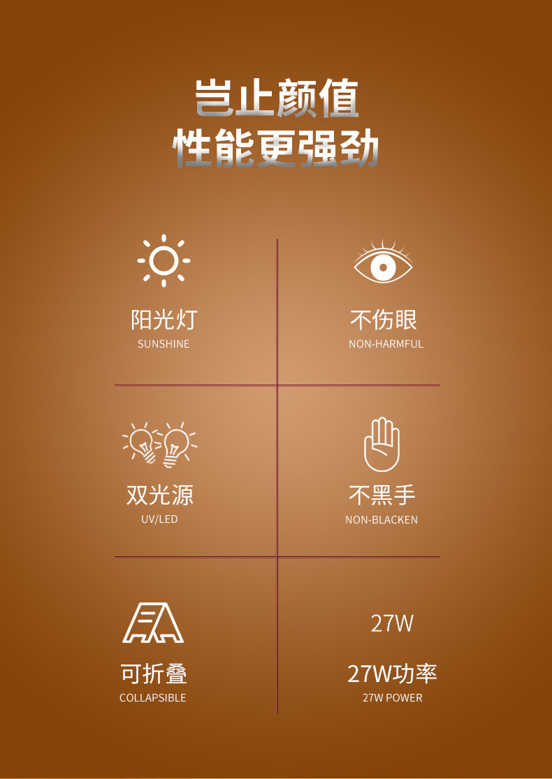 速干小型照灯光疗机美甲机 迷你uv灯美甲灯光疗灯美甲烤灯专用详情2