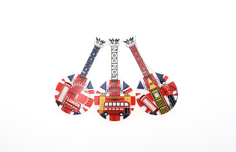 专业厂家定制 英国伦敦系列冰箱贴 英国伦敦吉他小提琴3D立体彩印树脂冰箱贴旅游纪念品详情2