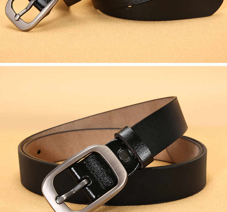 抖音爆款女士真皮牛皮腰带休闲简约百搭皮带潮时尚牛仔裤腰带女款详情9