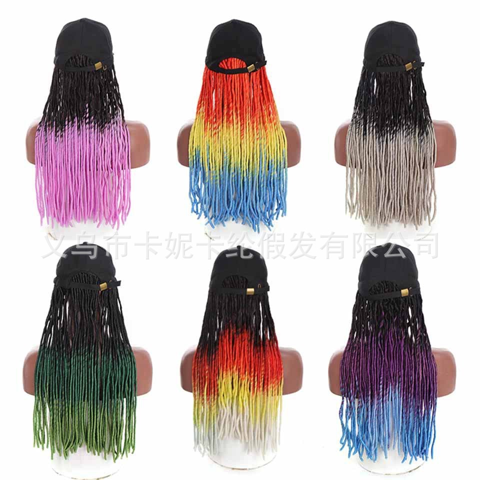 NEWLOOK hollow braid hat wig one-piece dirty braid female gradient fashion trend, popular online celebrity baseball cap pic 8