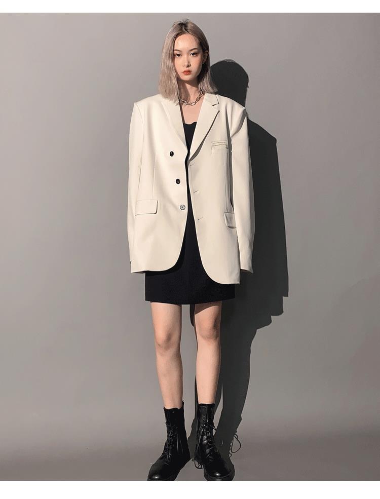 2022秋季新款西装外套女上衣时尚设计感韩版oversize休闲西服宽松详情4