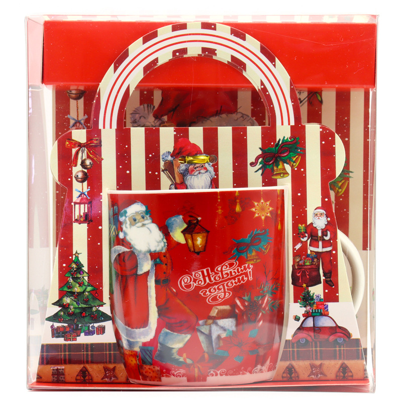 Cross-border exclusive supply for domestic sales and foreign trade Christmas ceramic cups, mugs, household milk cups, office large-capacity water cups, Santa Claus cartoon pattern festival gifts, Christmas gifts can be directly supplied by logo factory pic 4