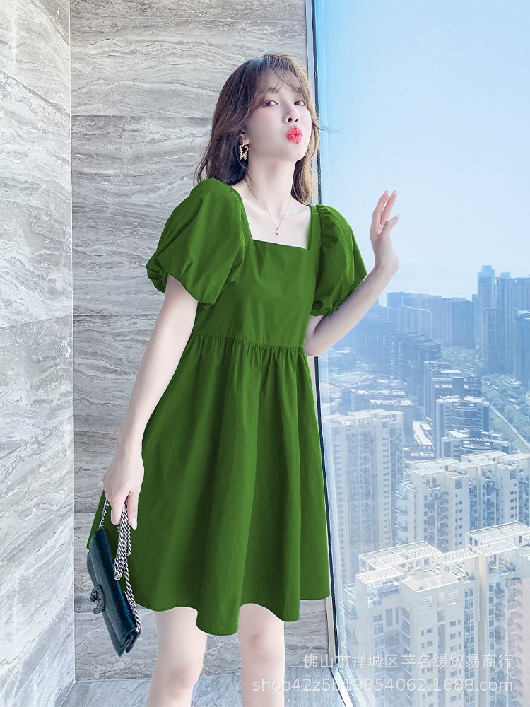 Early spring petite elegant dress for women 2023 summer waist-cinching and slimming lady chiffon floral mid-length dress pic 19