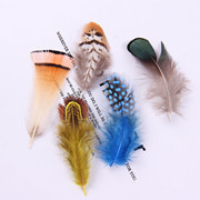 厂家批发珍珠鸡毛彩色羽毛 服装DIY手工工艺品饰品耳环材料野鸡毛详情13