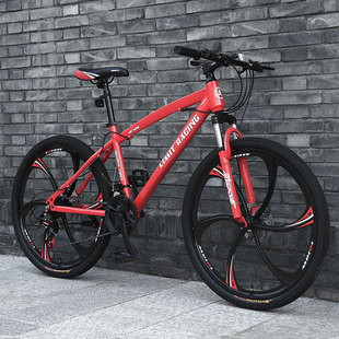 Cross-border wholesale of mountain bikes: 26-inch variable-speed folding shock-absorbing bicycle, disc brake student mountain bike pic 1