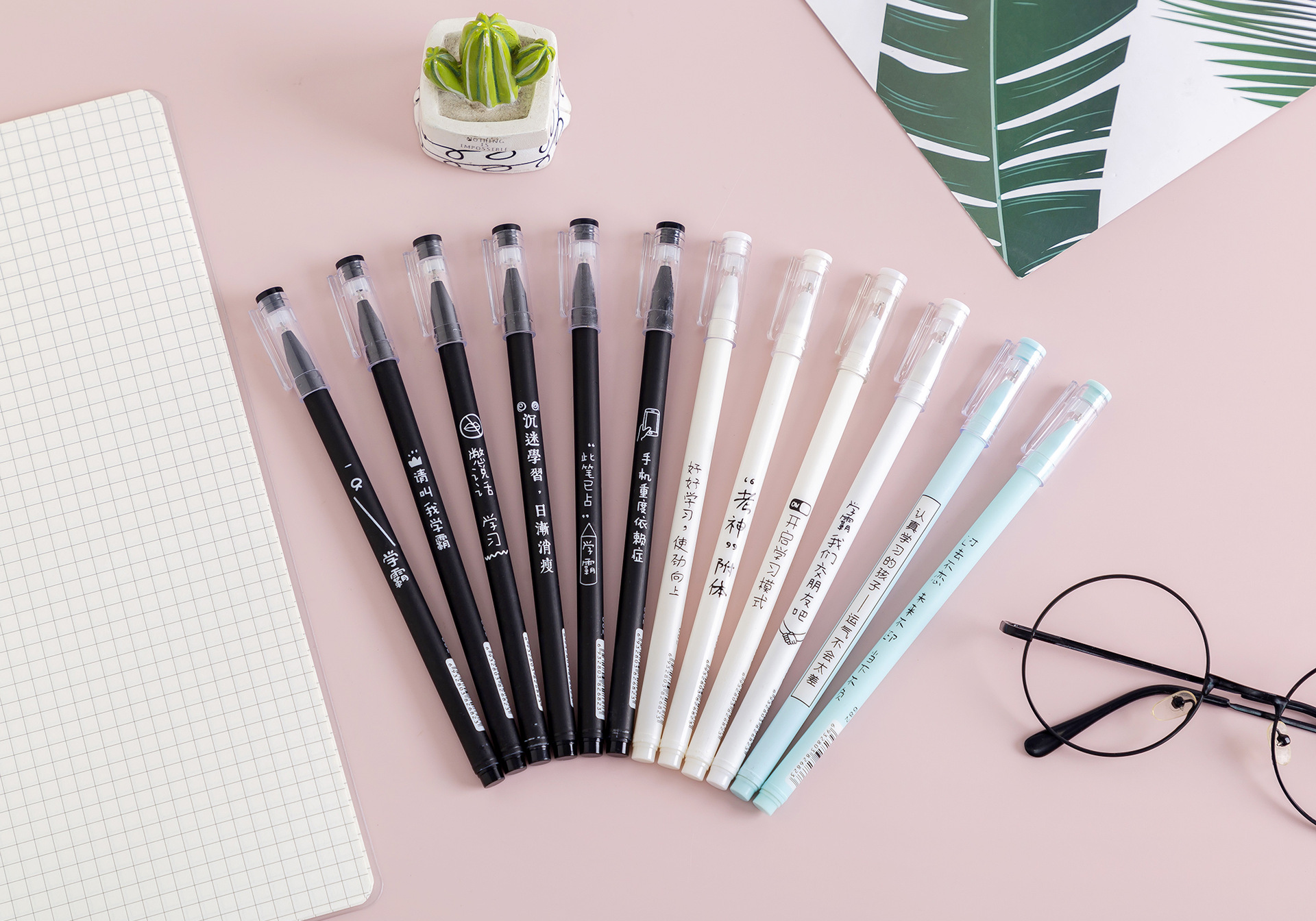 Special 682 Creative and personalized Text: Make friends with outstanding Students with gel pens, black student stationery, gel pen wholesale manufacturer pic 4