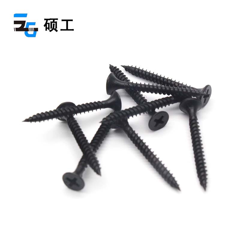 Factory wholesale high-strength dry-wall nails, countersunk cross-groove self-tapping gypsum board screws, woodworking screws, black quick screws pic 6