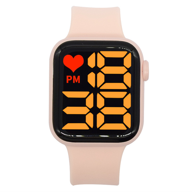 New in-stock touch LED electronic watch with large numbers, fashionable and simple square touch swimming waterproof bracelet watch pic 1