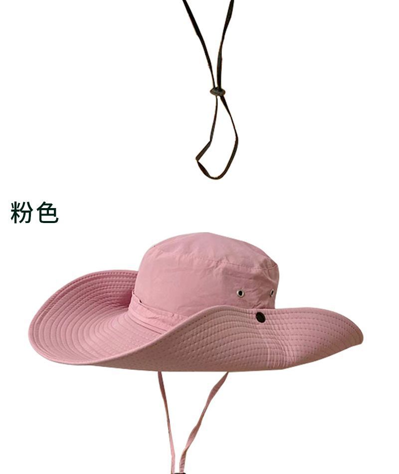 夏季户外防晒渔夫帽大檐遮阳钓鱼帽男女通用纯色防晒丛林登山帽详情17